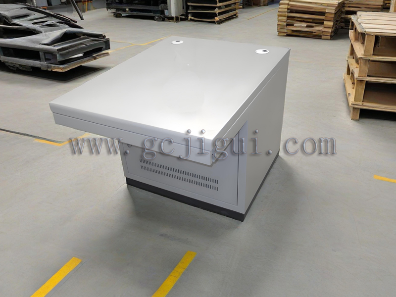 不锈钢喷塑单工位控制台，操作台